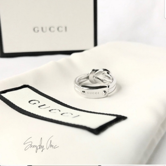 NWT authentic gucci knot sterling silver ring - Picture 6 of 8
